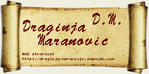 Draginja Maranović vizit kartica